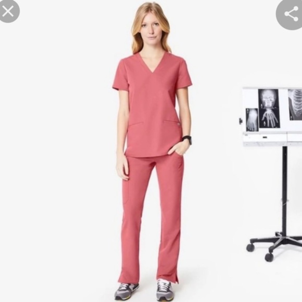 Figs Livingston Scrub Pants - Pink Quartz - SIZE SMALL